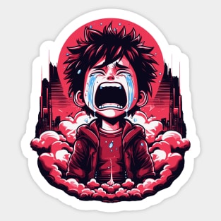 CRYING BOY Sticker